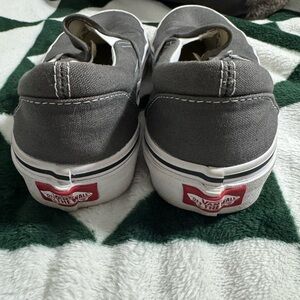 Vans Gray Slip-Ons